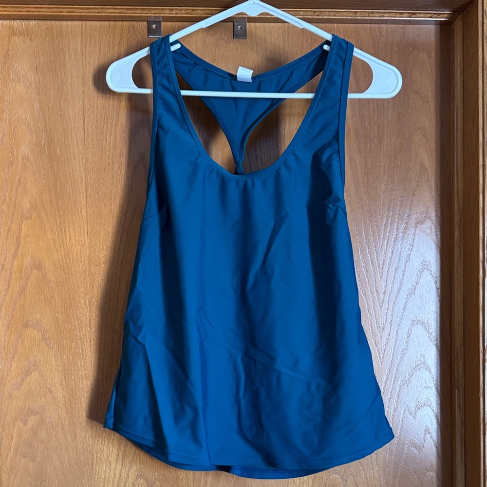 Blue Racerback Tank Top
